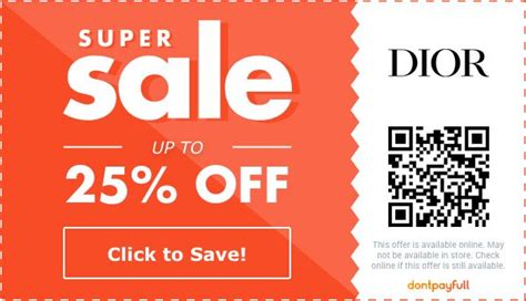 dior coupon|christian dior coupons.